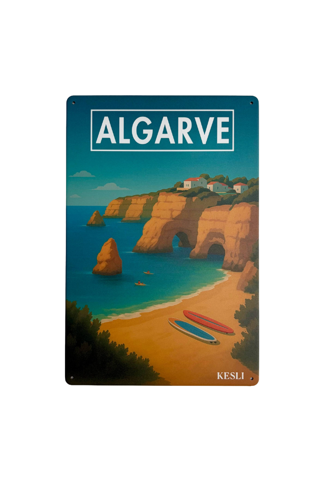 Affiche métal Algarve – Plage de la Marine à Lagoa