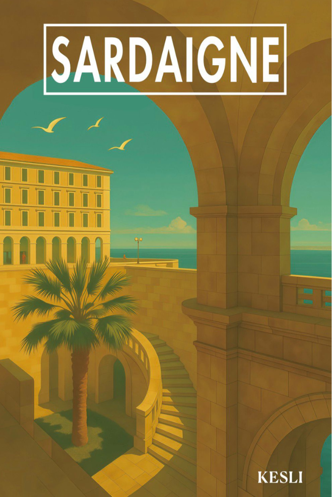 Affiche métal Sardaigne – Bastion de Saint-Rémy à Cagliari