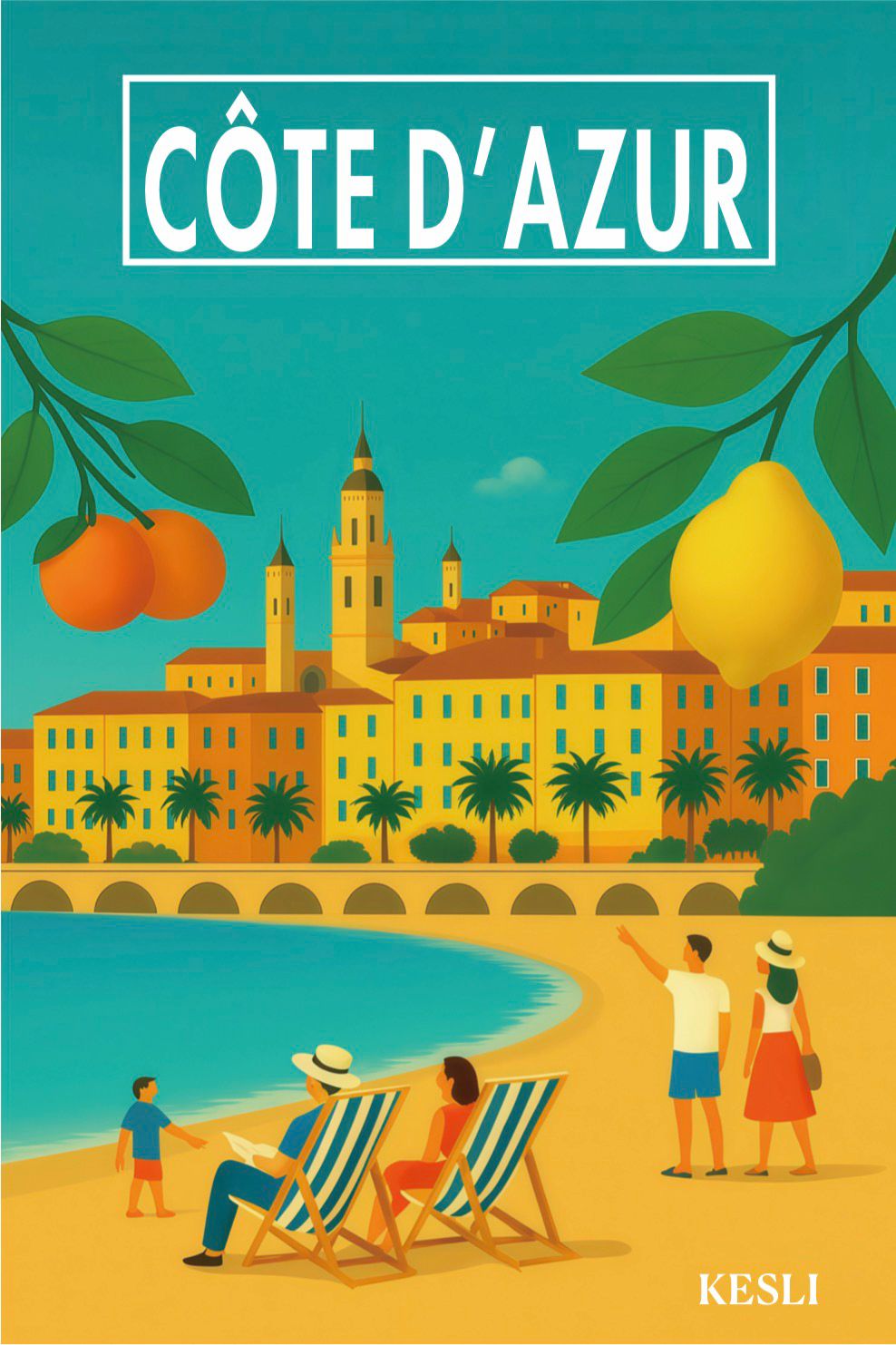 Affiche Côte d Azur