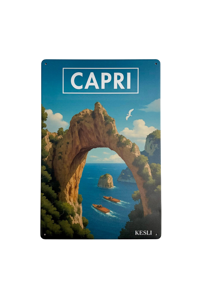 Affiche métal Capri – Arc naturel