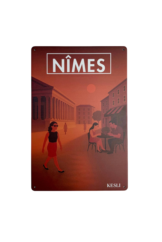 Affiche métal Nîmes – La Maison Carrée