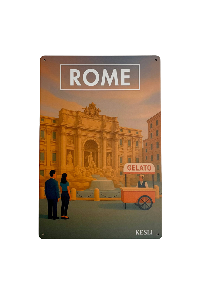 Affiche métal Rome – Fontaine de Trevi